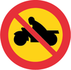 C5, Förbud mot trafik med motorcykel och moped klass I